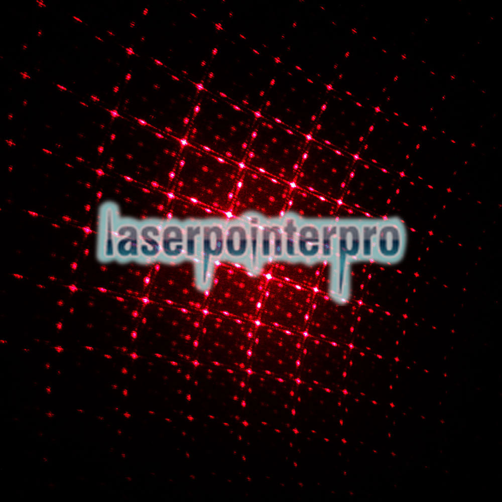 1mW 650nm Luz de haz rojo Luz estrellada Estilo medio abierto Lápiz puntero láser con 5pcs cabezas láser rojo