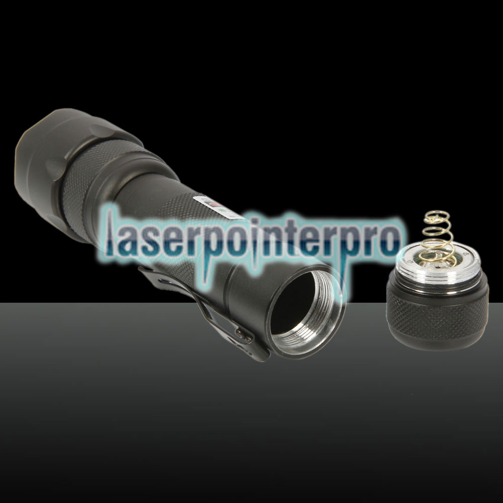 150mW 532nm Leistungsstarker wiederaufladbarer Tailcap Laserpointer mit Ladegerät Schwarz