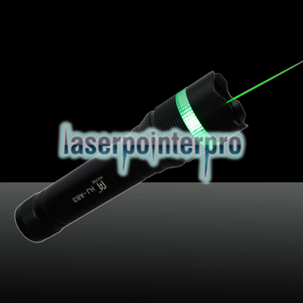 LT-85 100mw 532nm Green Beam Light Noctilucent Estirable Focus ajustable Laser Pointer Pen Negro