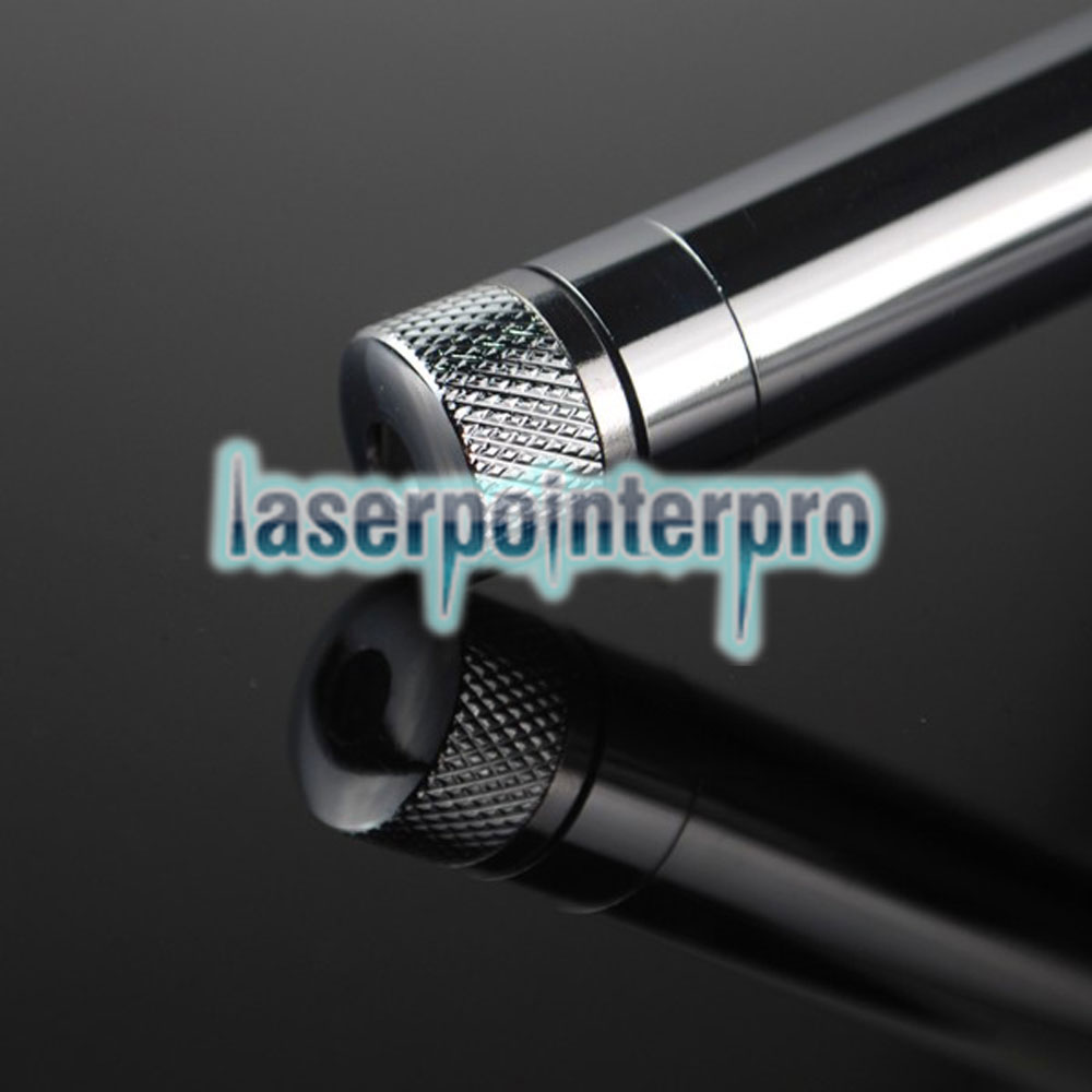 500mw 532nm Penna puntatore laser interamente in acciaio con luce a fascio di luce verde a fascio di luce di colore metallico brillante