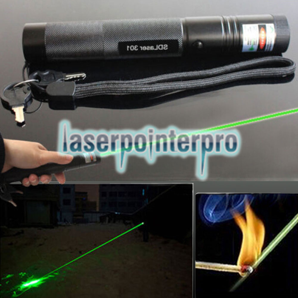 Laser 301 400MW 532nm Luz verde de alta potência Laser Pointer Kit Black