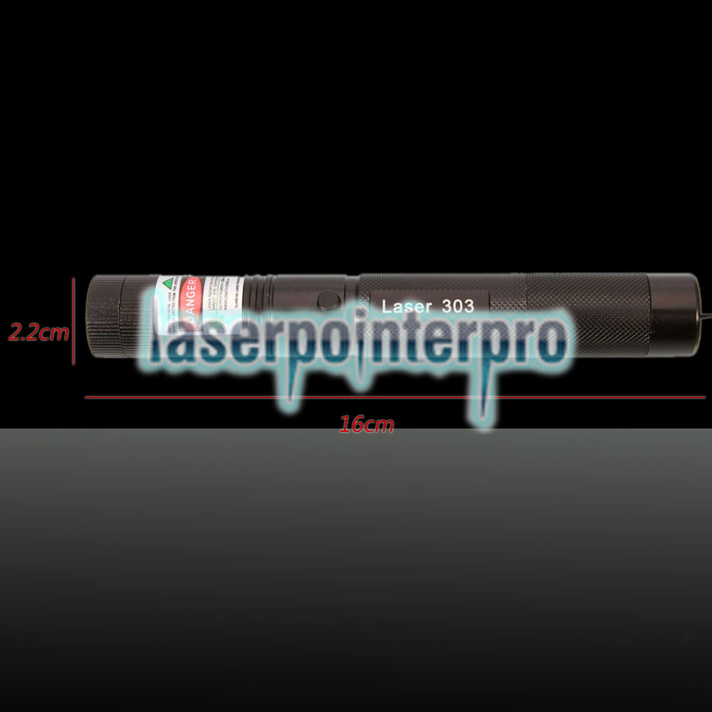 100mW 532nm Einzelpunkt- & Sternenlicht 2-in-1-grüner Strahl Laserpointer Schwarz