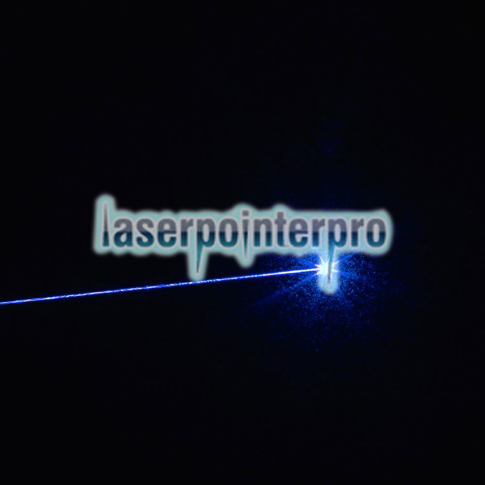 Kit penna puntatore laser in acciaio inossidabile a punto singolo a raggio blu da 450 mm da 450 nm con batterie e caricabatterie argento