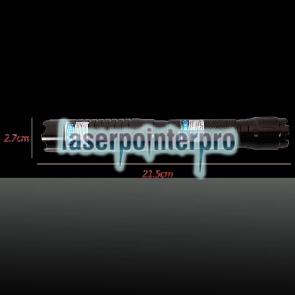 5000mW 450nm Blue Beam Laser Pointer Pen Kit mit Akkus und Ladegerät