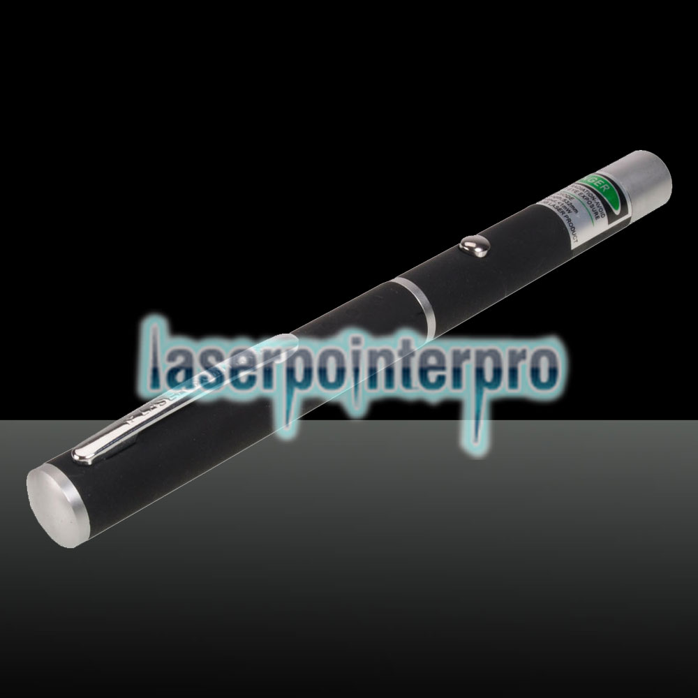 (Sin embalaje) 1mW 532nm Green Laser Pointer Pen Black