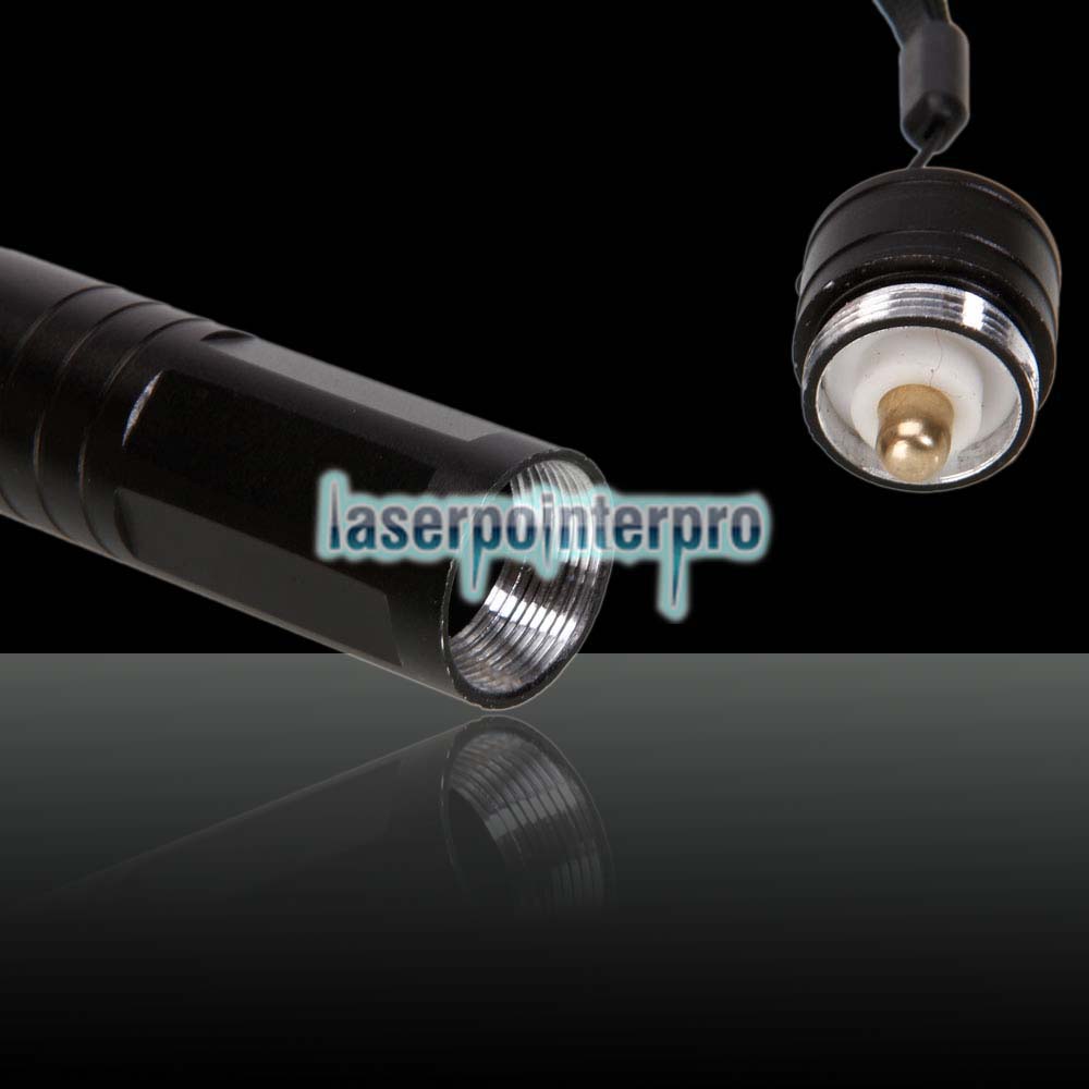 RL851 150mW 532nm Tail-Button Kaleidoscopic Green Laser Pointer Pen Black