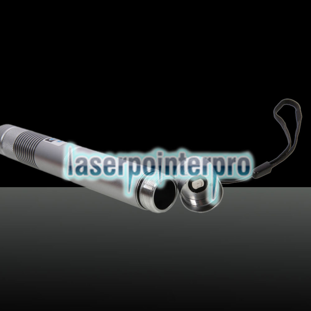 Cercle de 2000mW droit type costume de pointeur laser de lumière bleue haute puissance argent
