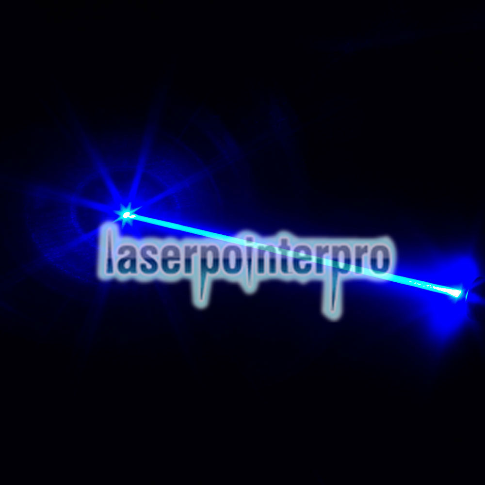 2000mw círculo tipo reto de alta potência azul luz ponteiro laser terno prata