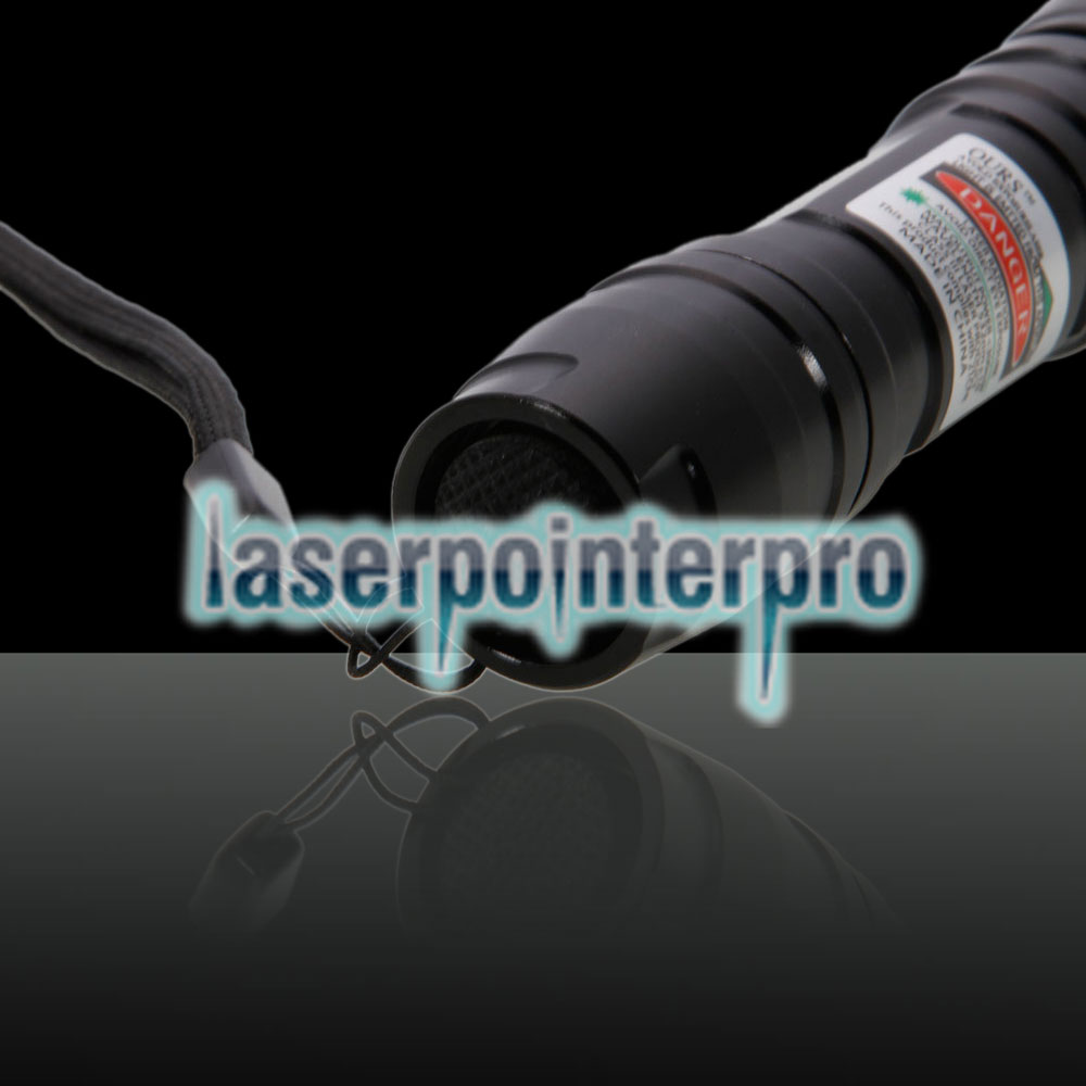 300mW Professional Green Laser Pointer Suit with 16340 Battery & Charger Black (619)