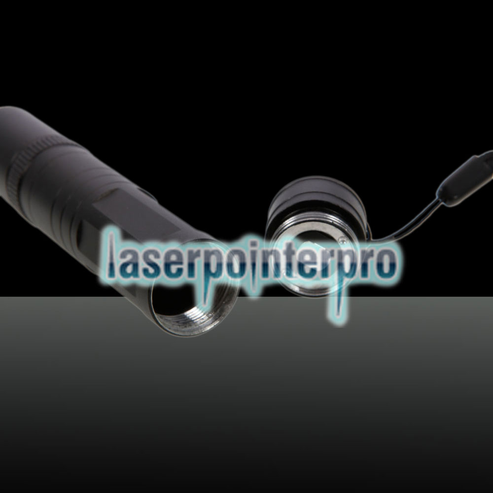 200mW Professional Blue Laser Pointer Anzug mit 16340 Akku & Ladegerät Schwarz (850)