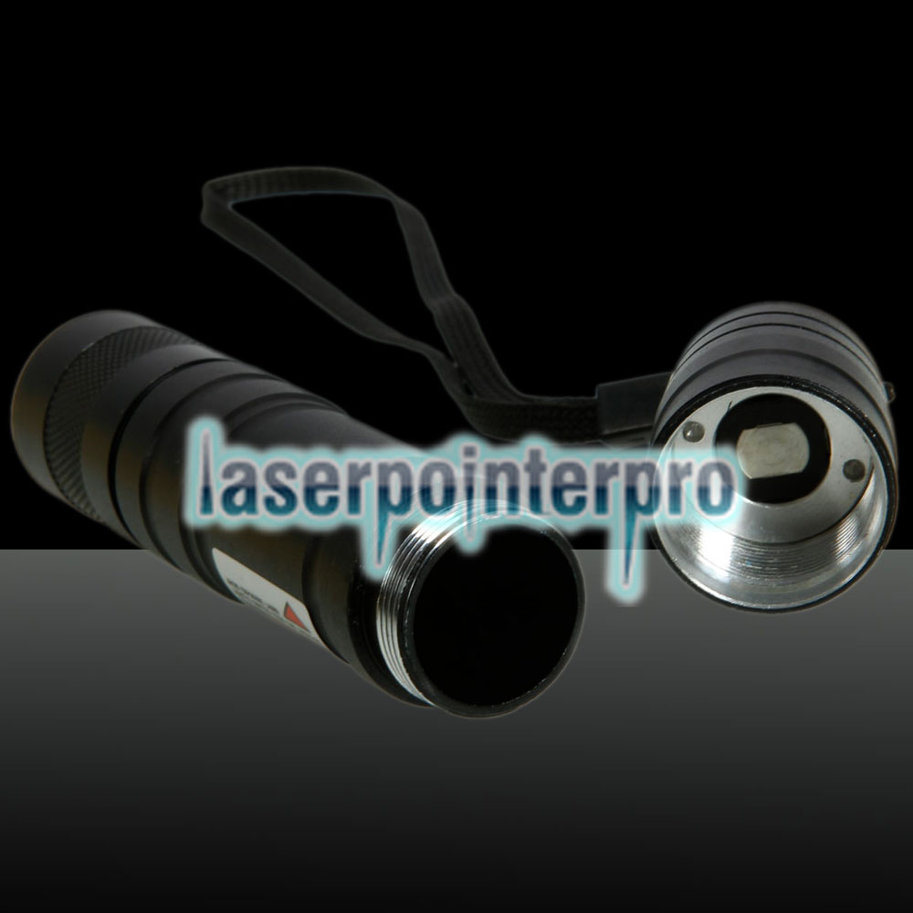 100MW Professioneller Rotlicht-Laserpointer mit Box (CR123A-Lithium-Batterie) Schwarz
