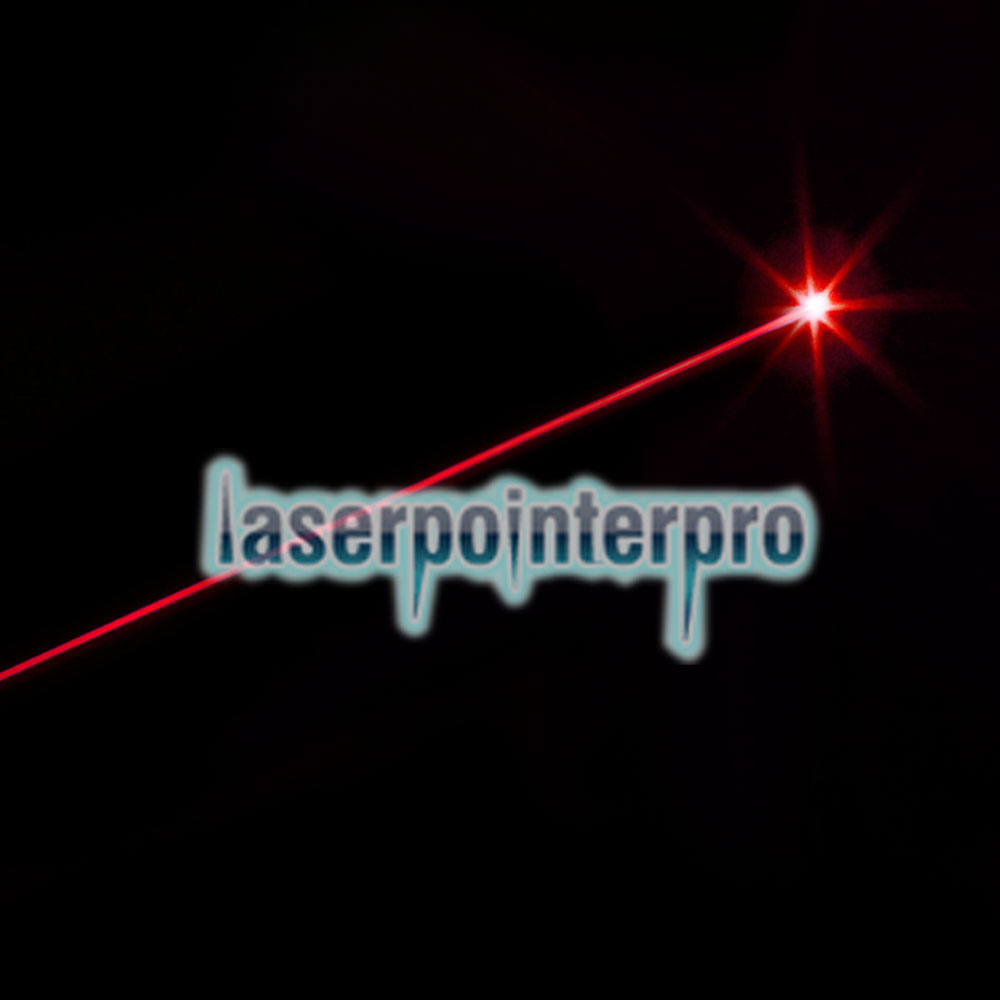 Pointeur laser à lumière rouge de 100 MW professionnel avec boîtier (pile au lithium CR123A), noir