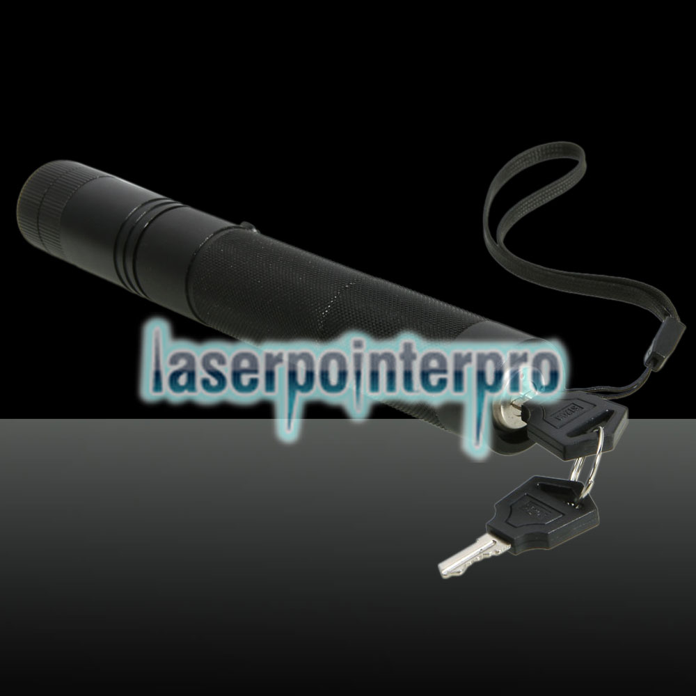 Pointeur laser à lumière rouge professionnel de 300MW avec boîtier (pile au lithium 18650/16340), noir