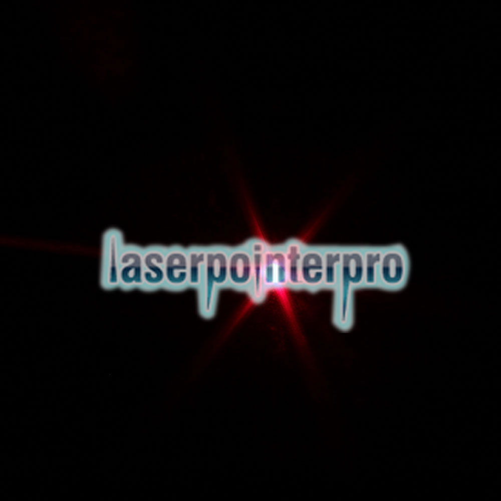 300MW Professional Laser Pointer Vermelho com Caixa (Bateria de Lítio CR123A) Preto