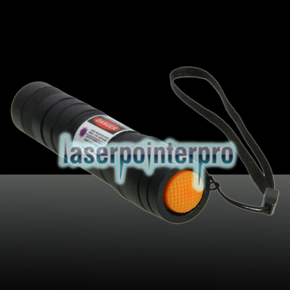 50MW Professioneller Lila Licht Laserpointer mit Box (CR123A Lithium Batterie) Schwarz