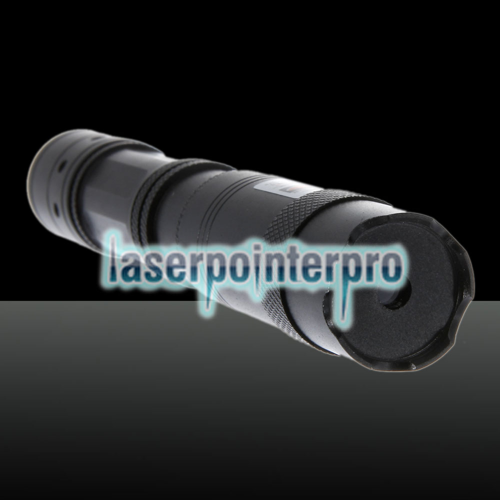 200 mW Penna puntatore laser a luce verde a punto singolo con batteria 16340 nera