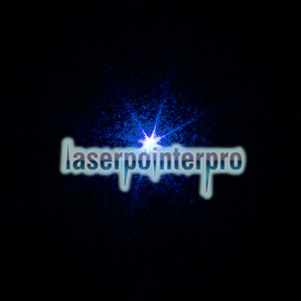 1000mW Extension-Type Fokus Pure Blue Dot Pattern Facula Laserpointer mit 18650 Akku Silber