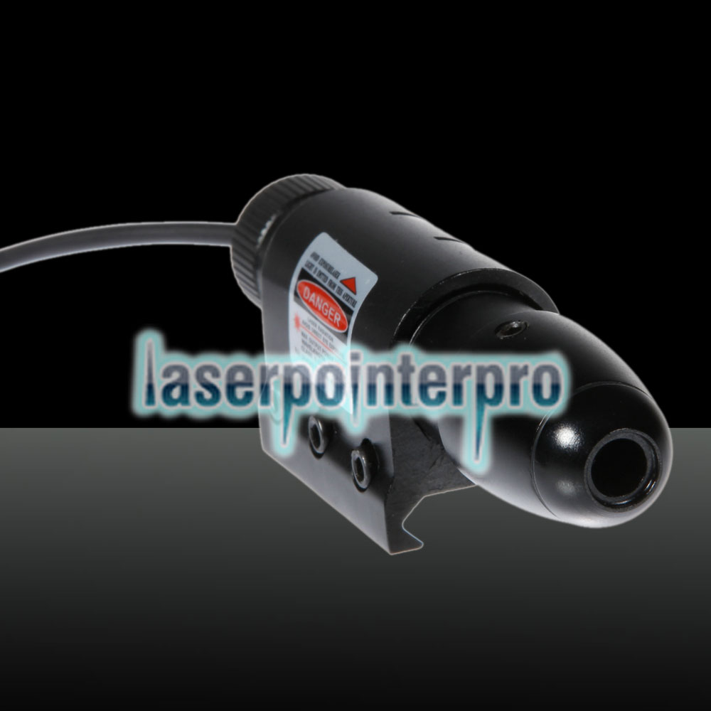Viseur laser rouge 100MW 635nm avec support pistolet (avec 1 * pile CR2 3V + boîte) noir