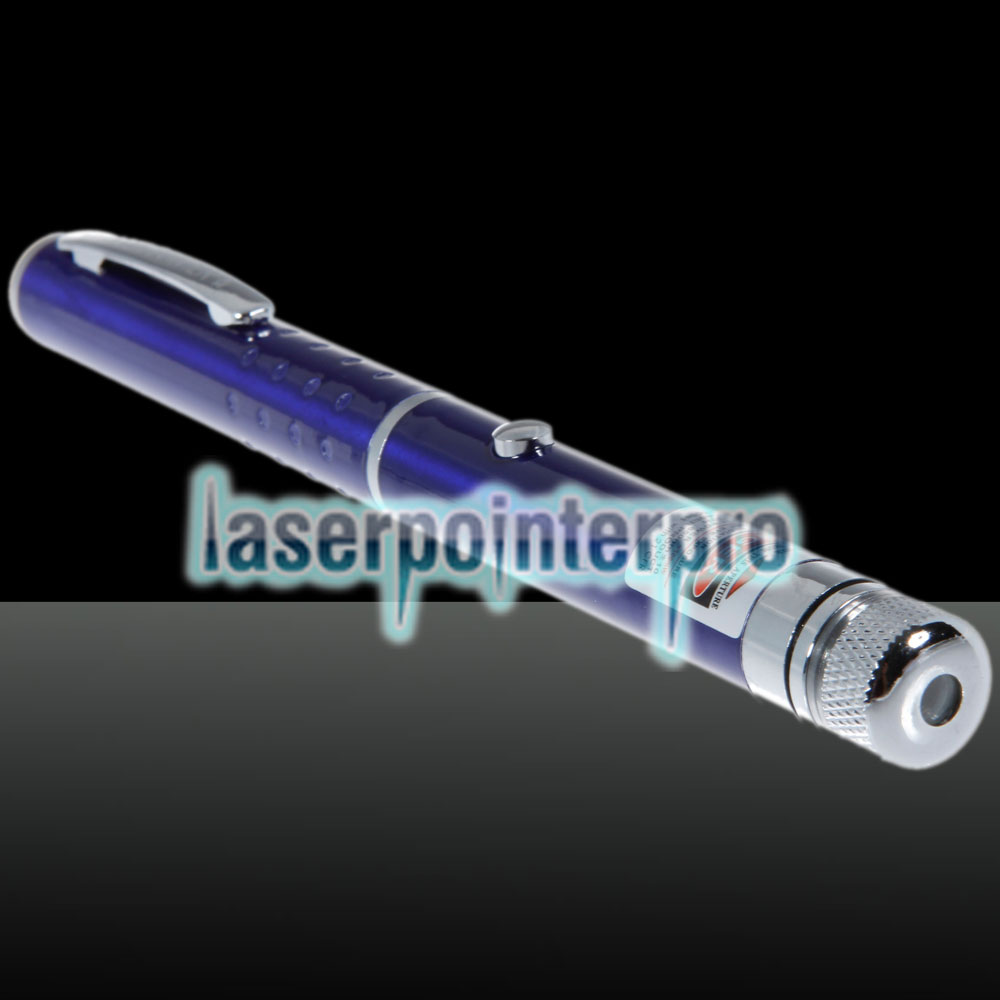 Stylo pointeur laser nu 100mW moyen ouvert étoilé rouge lumière bleu bleu