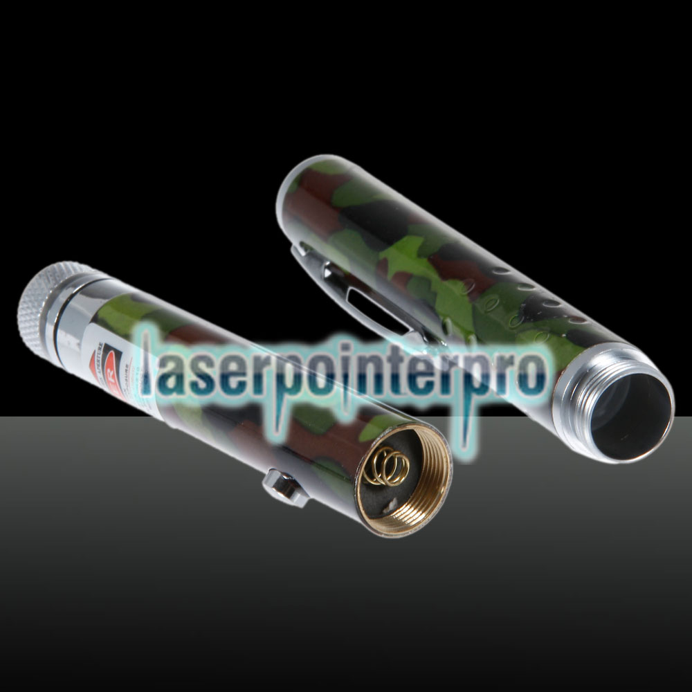 Couleur de camouflage de stylo pointeur laser nue avec motif étoilé moyenne ouverte 100mW