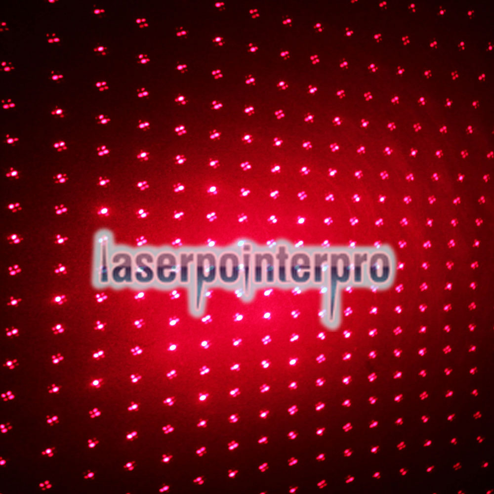 200 mW Medio Abierto Patrón estrellado Luz roja Desnudo Lápiz puntero láser Plata