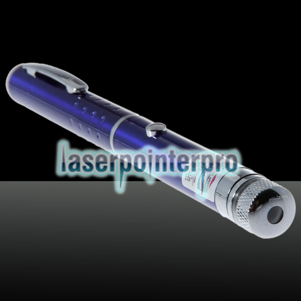 Stylo pointeur laser 50mW ouvert moyen modèle étoilé violet clair bleu bleu