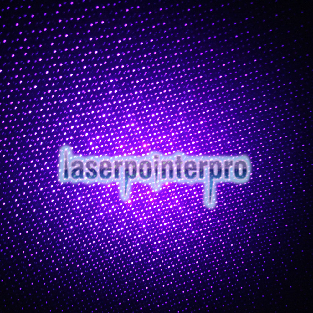 50mW medio abierto estrellado patrón púrpura luz desnuda puntero láser pluma verde