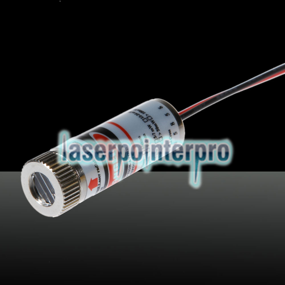 5MW Red Laser Pointer Módulo Laser de Estilo Forrado Prata