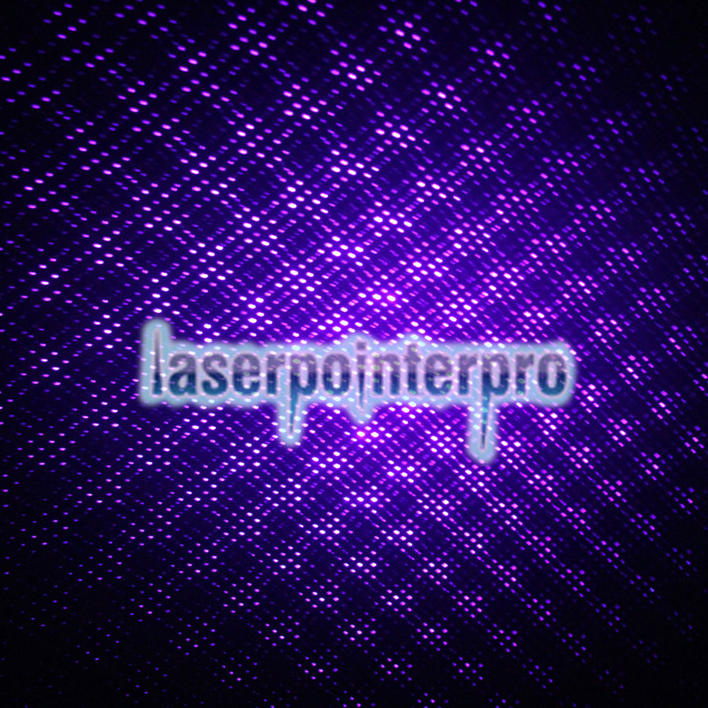 5mW motif étoilé milieu ouvert violet lumière nue stylo pointeur laser argent