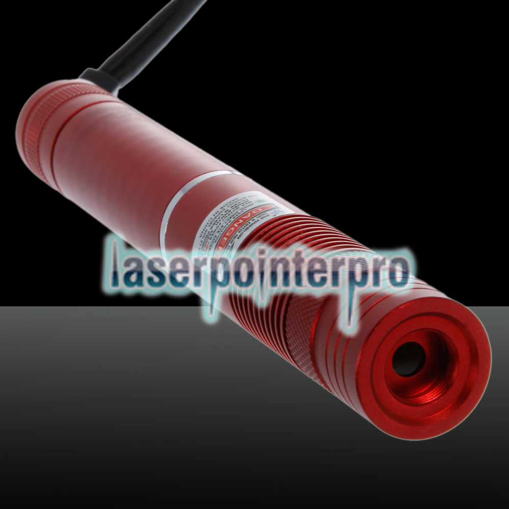 Stylo pointeur laser à faisceau de focalisation de faisceau vert de 200mW 532nm avec batterie rechargeable 18650 rouge