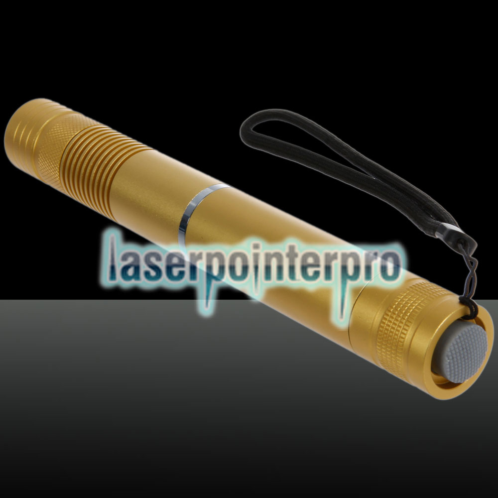 Stylo pointeur laser à faisceau de focalisation de faisceau vert 200mW 532nm avec batterie rechargeable 18650 jaune