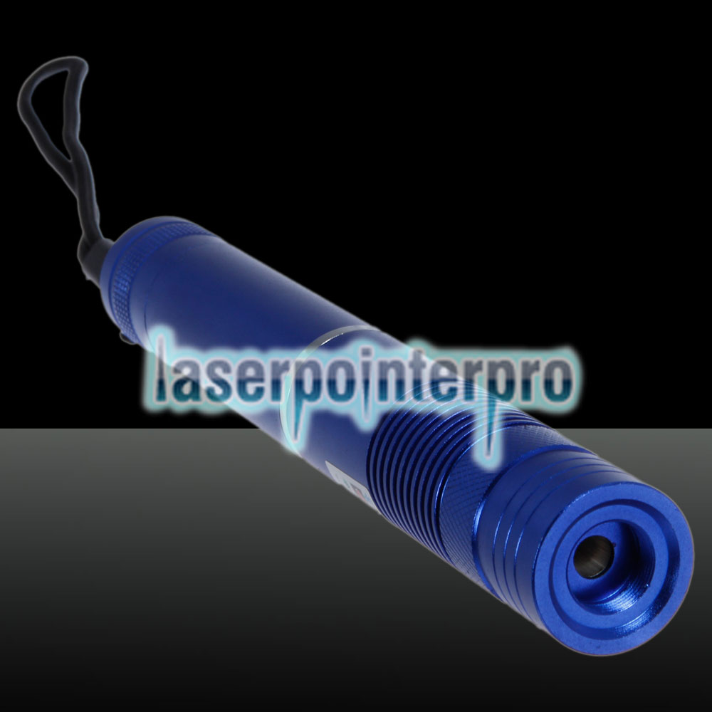 200mW 532nm Focus stylo pointeur laser à faisceau vert avec batterie rechargeable 18650 bleu