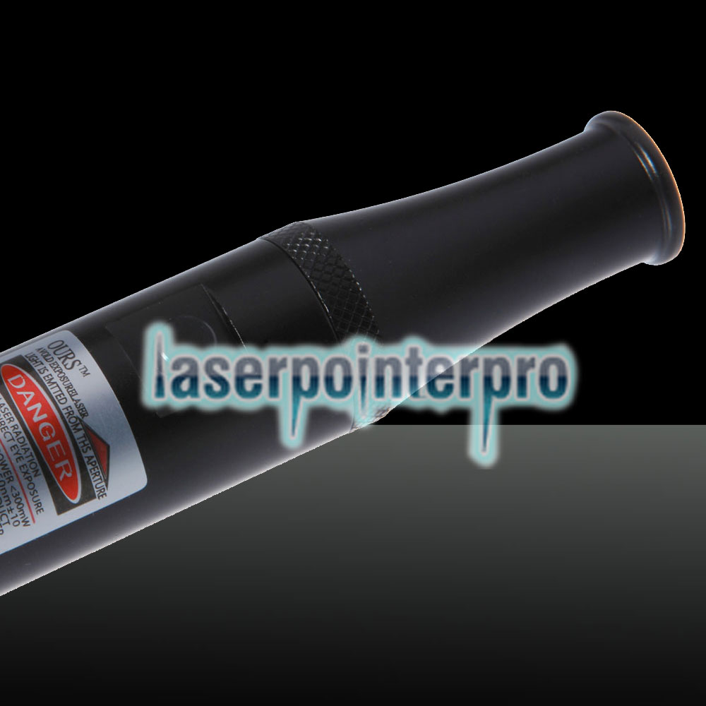 Puntatore laser rosso stile 200 mW 532nm con batteria nera