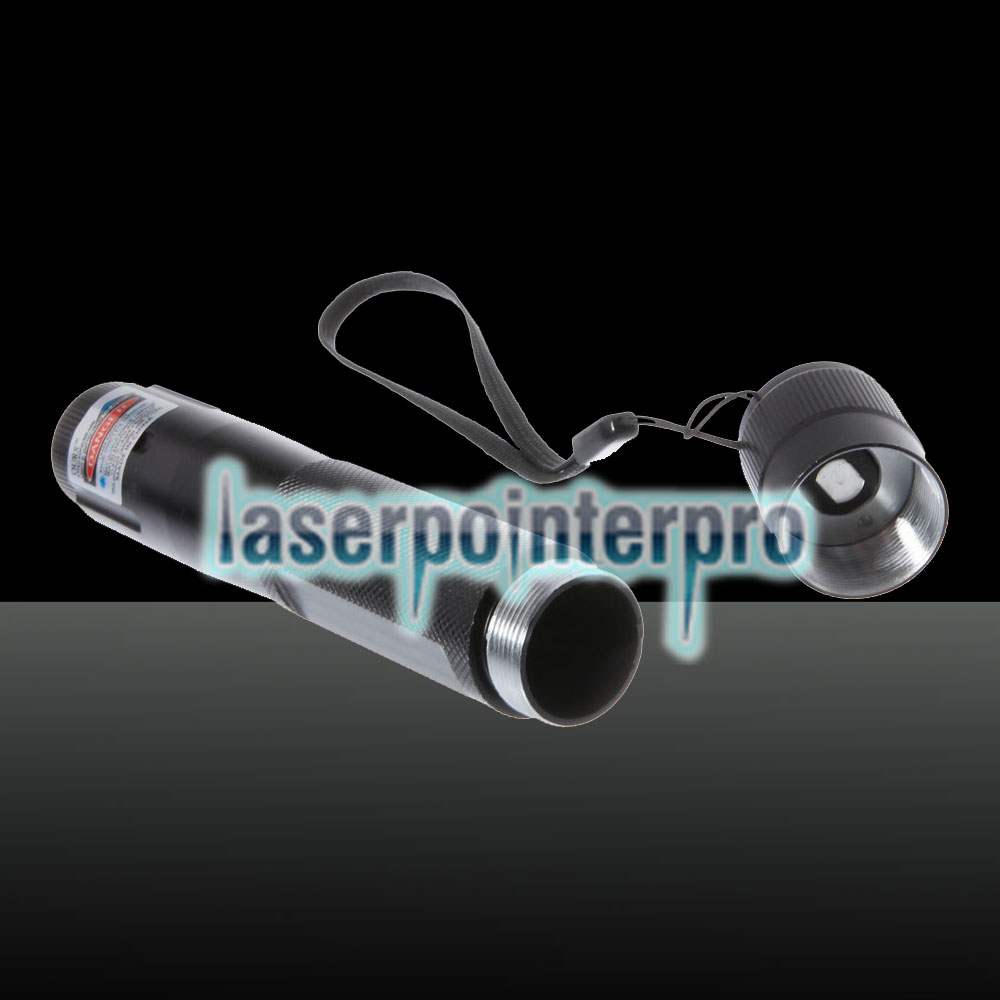 300mW 768 clique estilo ponteiro laser azul de volta aberta com bateria preta