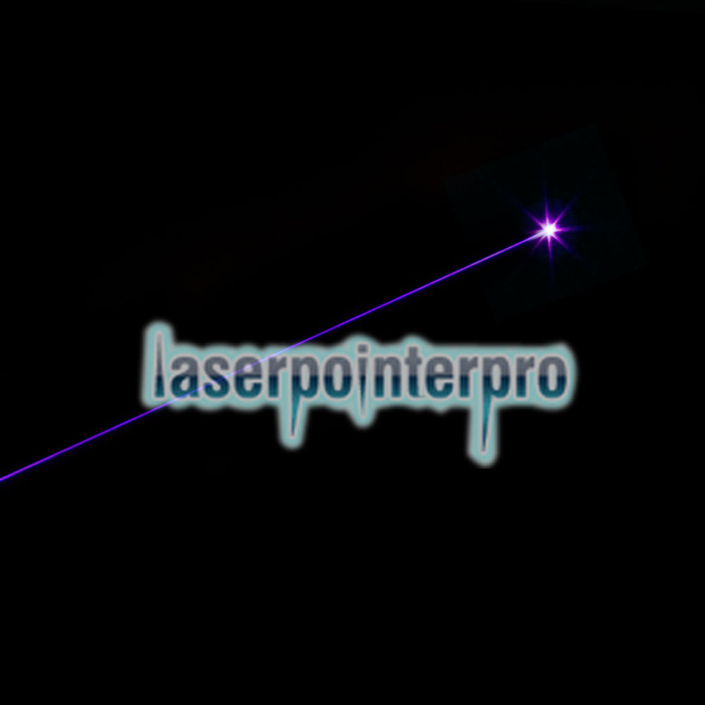 300mW 768 clique estilo ponteiro laser azul de volta aberta com bateria preta