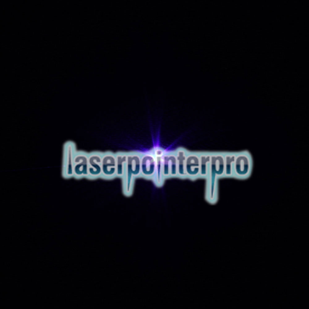 Pointeur laser bleu à dos ouvert de style clic 620 300mW avec clip / pile noir
