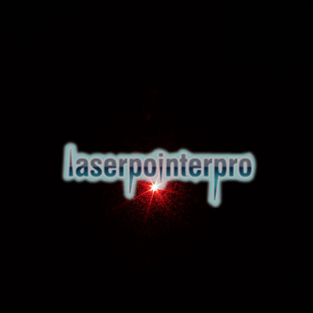 300mW 620 Click Style Red Open-back Laser Pointer com Clip / Bateria Preto