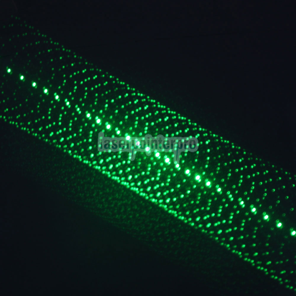5-em-1 200mW 532nm Open-back Kaleidoscopic Caneta Laser Pointer Verde