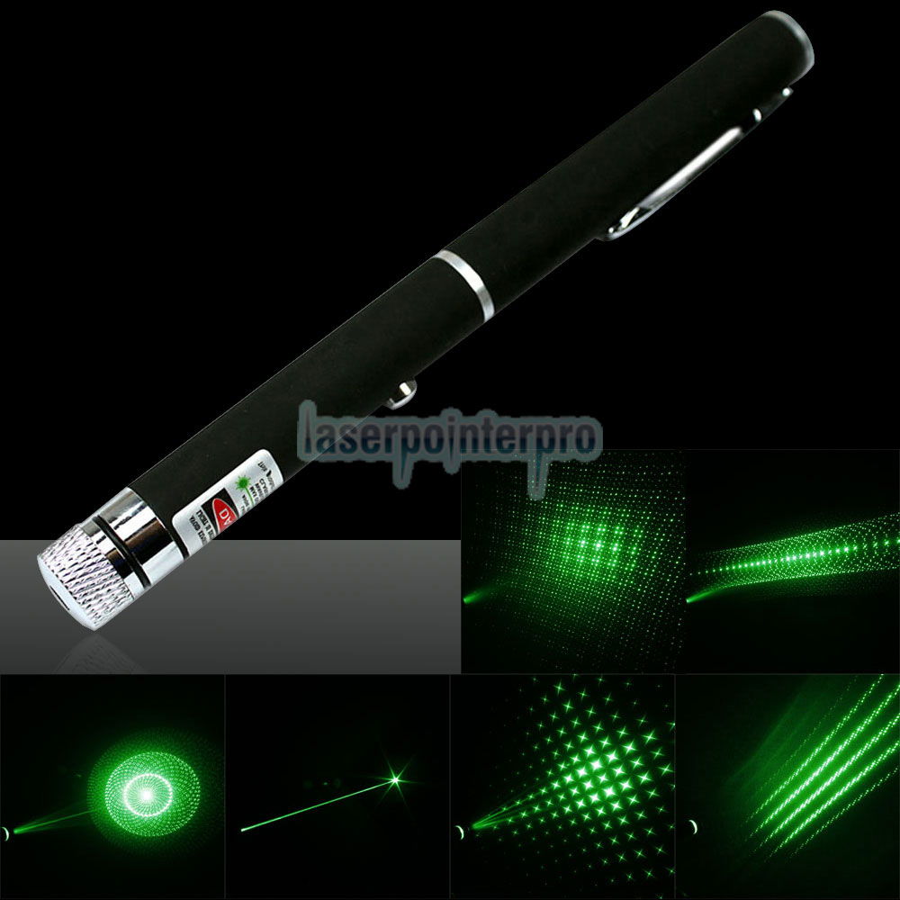 5 in 1 50mW 532nm Mid-open Kaleidoscopic Green Laser Pointer Pen