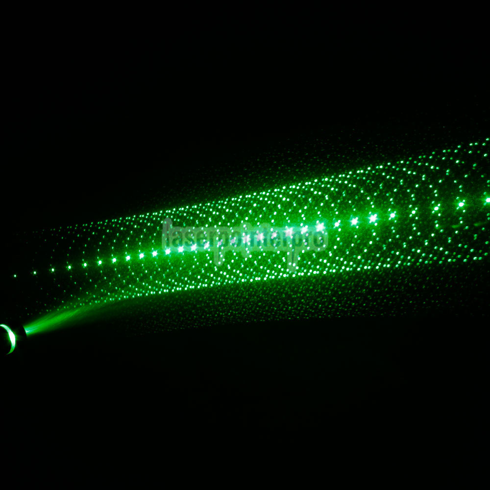 5 in 1 50mW 532nm Kaleidoskopischer grüner Laserpointer mit mittlerer Öffnung