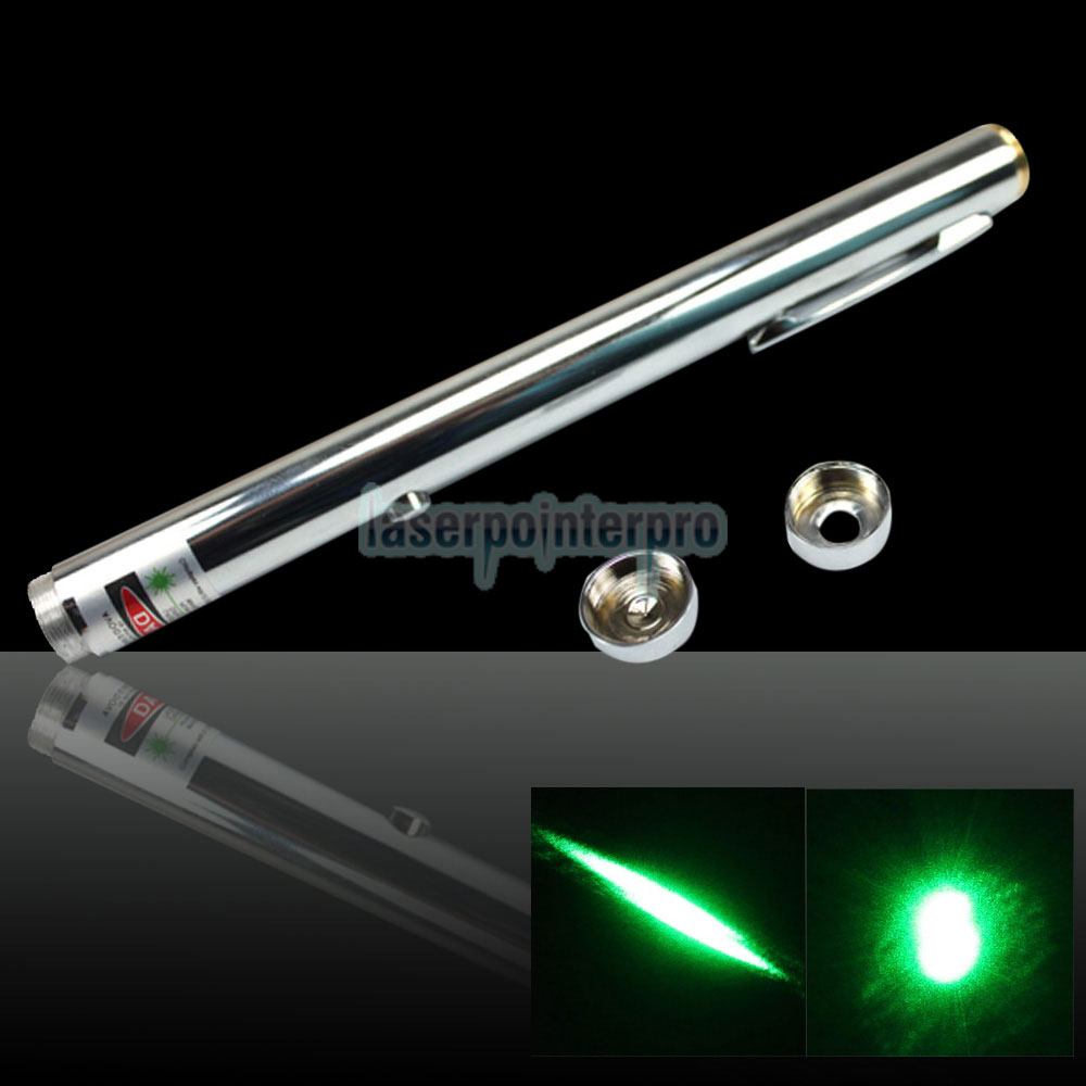 Puntatore laser verde in acciaio con apertura posteriore da 100 mW 532 nm