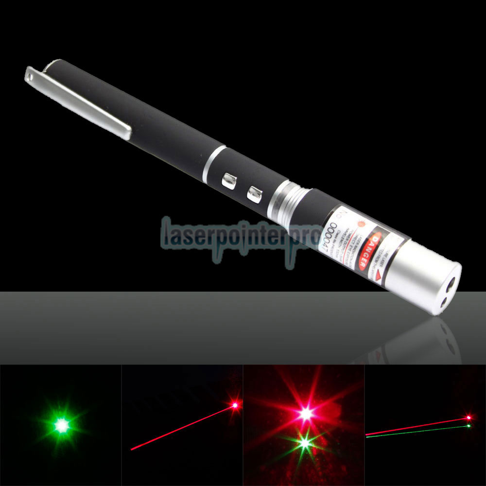 2x 900Miles Range Green+Red Laser Pointer Pen 532/650nm Visible Beam+Batt+Char 