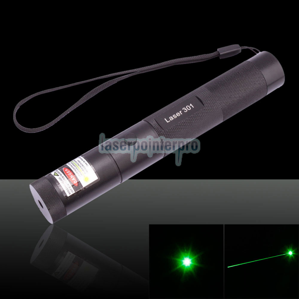 Puntatore laser verde stile torcia 200mW 532nm nero