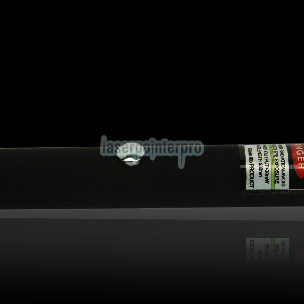 Penna puntatore laser verde caleidoscopico Open-back 30mW 532nm con batteria 2AAA