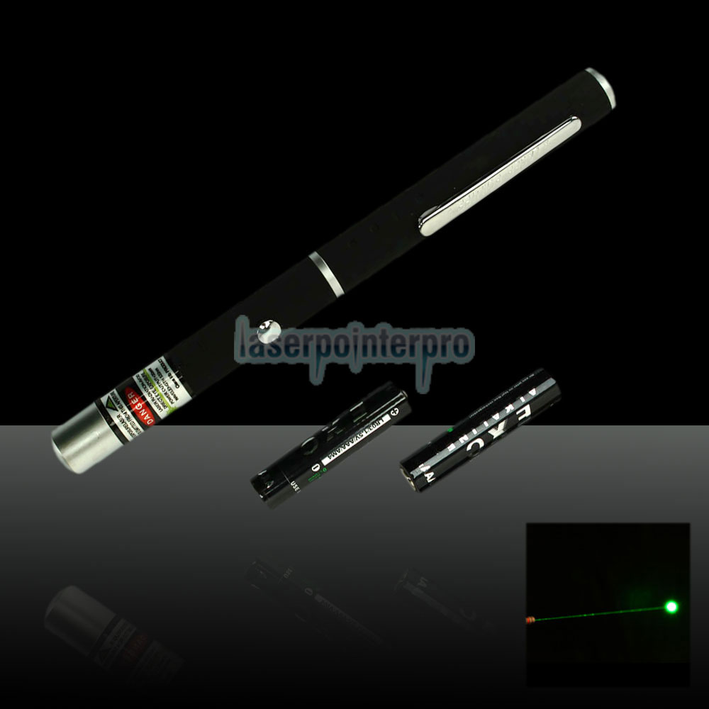Penna puntatore laser verde medio aperto da 30 mW 532 nm con 2 batterie AAA