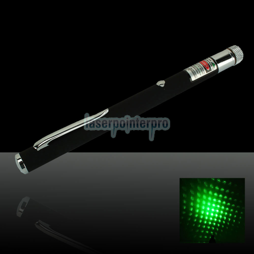 Caneta verde ponteiro laser Kaleidoscopic Open-back 150mW 532nm com 2AAA bateria