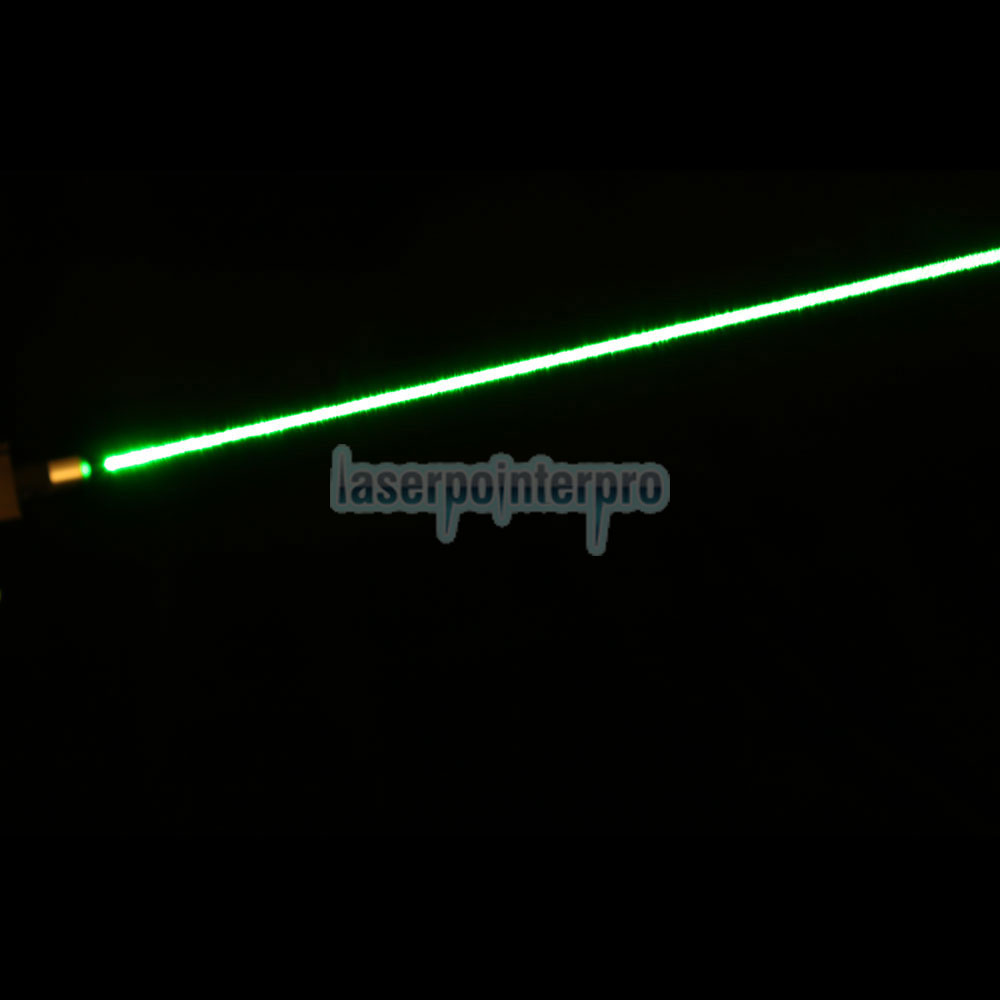 Stylo pointeur laser vert demi-acier 150mW 532nm avec batterie 2AAA