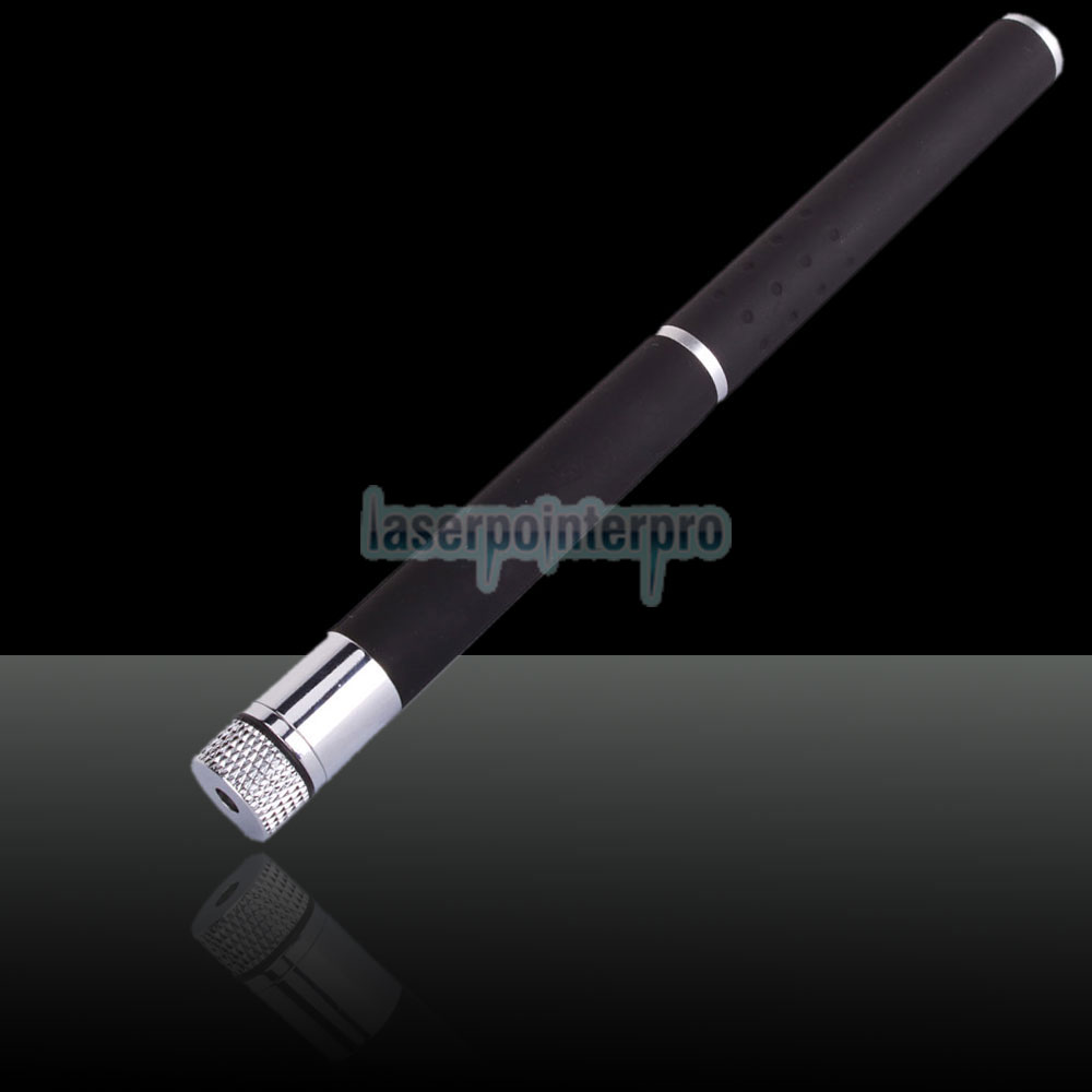 5 en 1 100mW 532nm Green Laser Pointer Pen Black (incluye dos baterías LR03 AAA 1.5V)