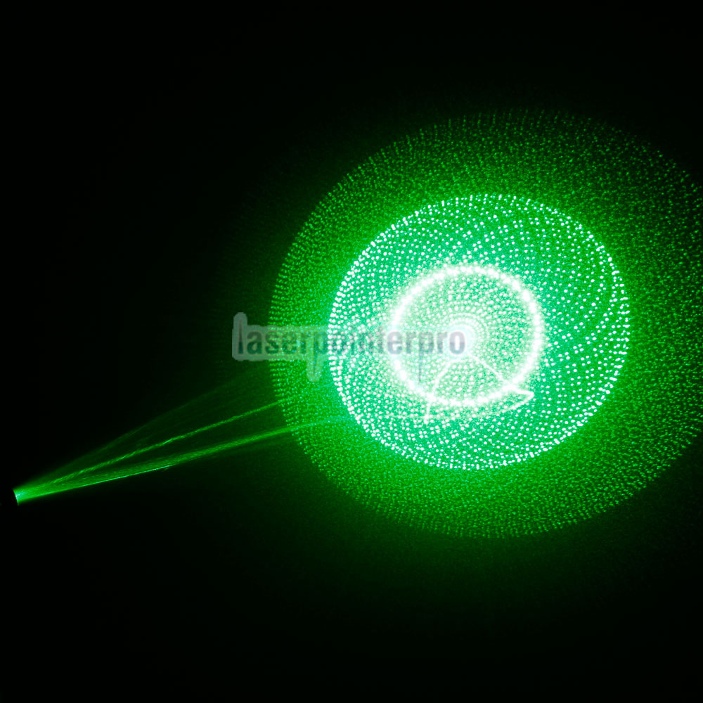 Pointeur laser vert 5 en 1 100 mW 532nm noir (inclut deux piles LR03 AAA 1,5V)