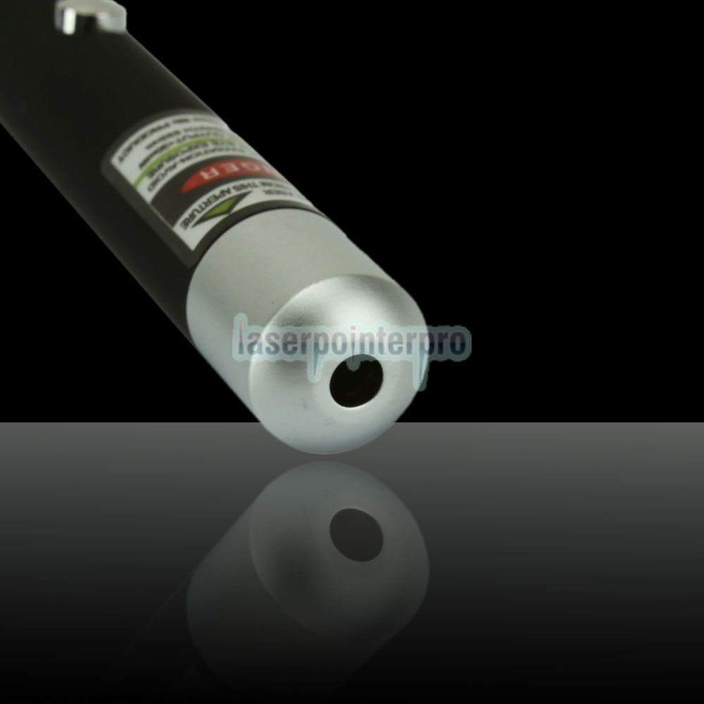 Stylo pointeur laser vert demi-acier 30mW 532nm avec batterie 2AAA